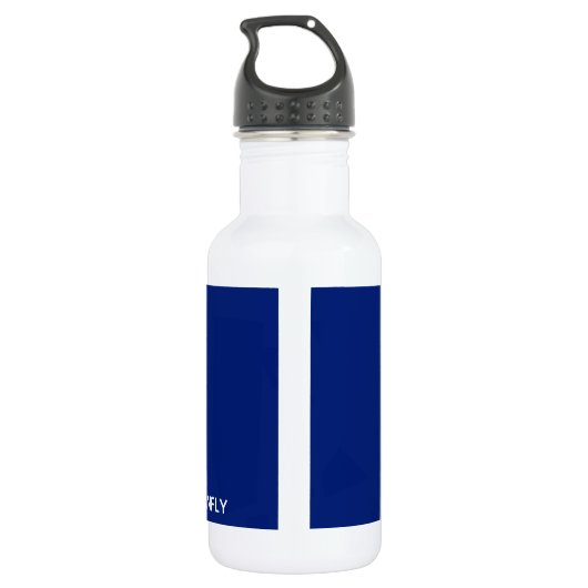 Bouteille D'eau Nom de la couleur bleue de la libellule (Dos)