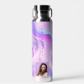 Bouteille D'eau Nom de la photo Holographique rose violet (Avant)