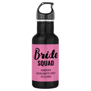 Bouteille D'eau Nom de l'escouade de la mariée Shower de mariage e