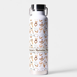 Bouteille D'eau Nom de l'illustration du Motif Boho Toy Blanc Cute