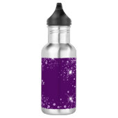 Bouteille D'eau Nom de monogramme de parties scintillant violette (Droite)
