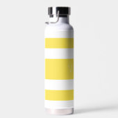 Bouteille D'eau Nom de rayures jaunes modernes (Plage)