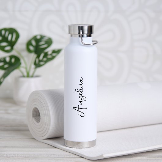 Bouteille D'eau Nom de script minimaliste Simple Élégant (Yoga)