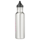 Bouteille D'eau Nom des filles roses tendance Script manuscrit per (Droite)