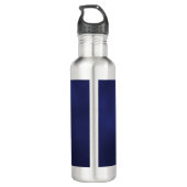 Bouteille D'eau Nom du capitaine du navire de voilier bleu marine (Dos)