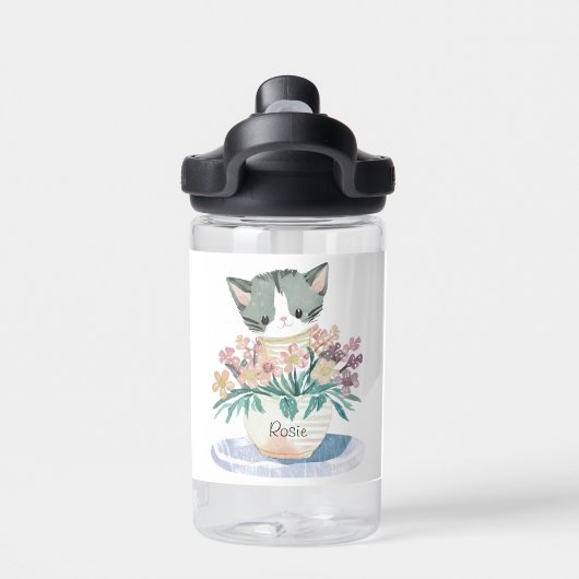 Bouteille D'eau Nom du chat Cute Kitty (Salle de sport)