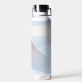 Bouteille D'eau Nom du dégradé simple bleu clair (Arrière)