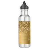 Bouteille D'eau Nom du glamour doré Glittery (Gauche)