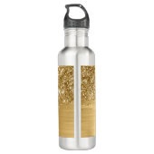 Bouteille D'eau Nom du glamour doré Glittery (Dos)