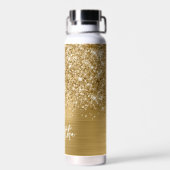 Bouteille D'eau Nom du glamour doré Glittery (Arrière)