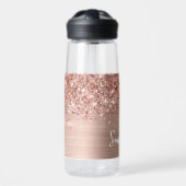 Bouteille D'eau Nom du glamour or Rose Glitt (Avant)