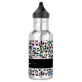 Bouteille D'eau Nom du monogramme du léopard Poster de animal (Droite)