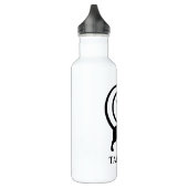 Bouteille D'eau Nom du monogramme Kitty initial Chat Lover Blanc N (Gauche)