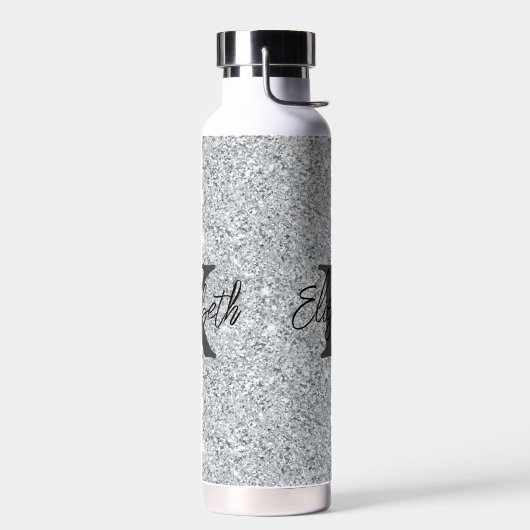 Bouteille D'eau Nom du monogramme Parties scintillant initiale Arg (Gauche)