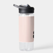 Bouteille D'eau Nom du monogramme rose gras moderne (Droite)