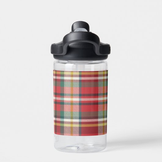 Bouteille D'eau Nom du script du monogramme prélevé rouge initial (Salle de sport)