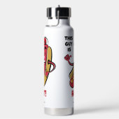 Bouteille D'eau Nom et texte personnalisés Hot Dog (Évier)