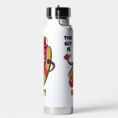 Bouteille D'eau Nom et texte personnalisés Hot Dog (Gym)