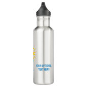 Bouteille D'eau Nom et texte personnalisés Îles tropicales (Droite)