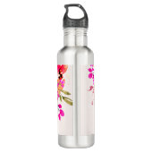 Bouteille D'eau Nom floral romantique brillant (Dos)