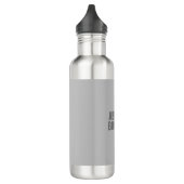 Bouteille D'eau Nom gris moderne minimaliste professionnel (Gauche)