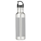 Bouteille D'eau Nom gris moderne minimaliste professionnel (Dos)