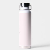 Bouteille D'eau Nom minimaliste Monogramme Rose  (Arrière)