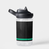 Bouteille D'eau Nom moderne noir personnalisé (Arrière Complet)