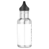 Bouteille D'eau Nom noir moderne en blanc (Gauche)
