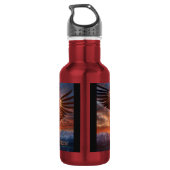 Bouteille D'eau Nom personnalisé Aigle américaine (Dos)