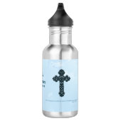 Bouteille D'eau Nom personnalisé & Anniversaire Année Ordination, (Droite)