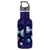 Bouteille D'eau Nom personnalisé Astronaut Space Planètes (Dos)