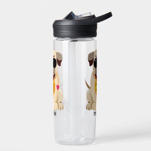 Bouteille D'eau Nom personnalisé carlin Life (Gauche)