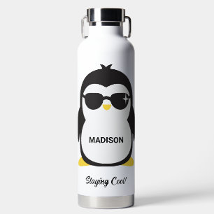Bouteille D'eau Nom personnalisé Cool Penguin