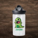 Bouteille D'eau Nom personnalisé Cute Dinosaur<br><div class="desc">Gardez votre petite hydratée en style avec cette adorable bouteille d'eau personnalisée avec un mignon dinosaure vert ! Le dessin animé amusant peut être customisé avec le nom de votre enfant, ce qui le rend parfait pour l'école, le sport ou les aventures en plein air. Cette bouteille d'eau durable est...</div>