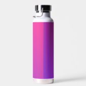 Bouteille D'eau Nom personnalisé de dégradé rose pourpre (Plage)