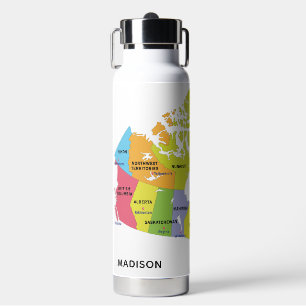 Bouteille D'eau Nom personnalisé de la carte Canada
