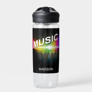 Bouteille D'eau Nom personnalisé de l'illustration de musique