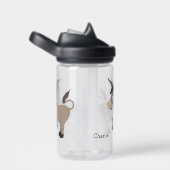Bouteille D'eau Nom personnalisé de l'illustration Donkey (Arrière Complet)