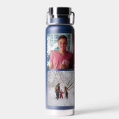 Bouteille D'eau Nom personnalisé de quatre photos (Arrière)