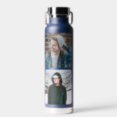 Bouteille D'eau Nom personnalisé de quatre photos (Avant)