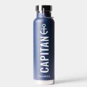 Bouteille D'eau Nom personnalisé du capitaine marin (Gauche)