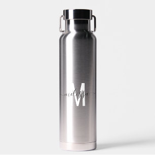 Bouteille D'eau Nom personnalisé du monogramme de script