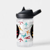 Bouteille D'eau Nom personnalisé du Motif d'avions (Gauche)