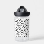 Bouteille D'eau Nom personnalisé du Motif de chien dalmate<br><div class="desc">Motif de Chien Dalmatien Nom Personnalisé Bouteille d'eau. Choisissez le style,  la taille et la couleur dans le menu d'options.</div>