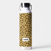 Bouteille D'eau Nom personnalisé Empreinte de léopard (Avant)