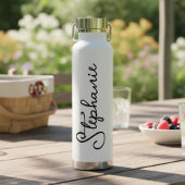 Bouteille D'eau Nom personnalisé en écriture cursive