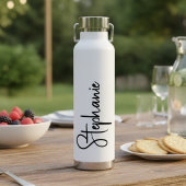 Bouteille D'eau Nom personnalisé en écriture cursive