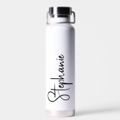 Bouteille D'eau Nom personnalisé en écriture cursive (Arrière)