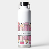 Bouteille D'eau Nom personnalisé Enseignant au crayon (Avant)